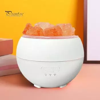 Ультразвуковой увлажнитель воздуха с холодным паром, 7 цветов, соляная лампа, ароматический диффузор, функция таймера, увлажнитель воздуха, ароматерапевтический диффузор эфирных масел белый