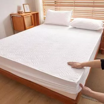 Ультразвуковой водонепроницаемый стеганый наматрасник, универсальная простыня с защитой от клещей, наволочка в комплект не входит 90x190x28cm