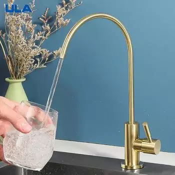 ULA Смесители для питья из нержавеющей стали, кухонный кран для антиосмоса, очиститель воды и кухонный смеситель для раковины G1/2 золотой