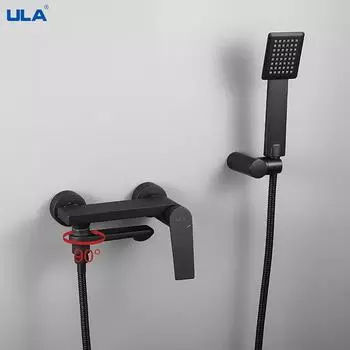 ULA Ванная комната Смеситель для душа Кран для ванны Смесители для душа с горячей и холодной водой Смеситель для ванны Излив Душевая система Тропический душ серебряный