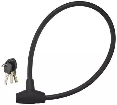 Ulac Bicycle Key Silicone Cable Lock JAZZ Black S-2T