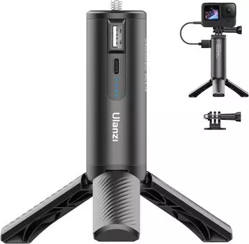 Ulanzi Camera Hand Grip Tripod Grip Gopro9 Mount Rechargeable 5000mAh для камеры 9 8 7 6 5 Osmo Action A6400 RX100 BG-4 + iPhone/Gopro Charging/Gopro
