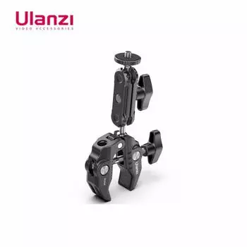 Ulanzi R094 Многофункциональный шаровой зажим Super Clamp, двойная вращающаяся на 360 градусов шаровая головка из алюминия чёрный