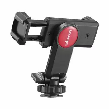 ULANZI Smartphone Tripod Holder Attachment 360 Degree Rotation Angle Adjustment Cold Shoe Mount Screw Hole Suitable for 1/4 Tripod/Selfie Stick/Camera
