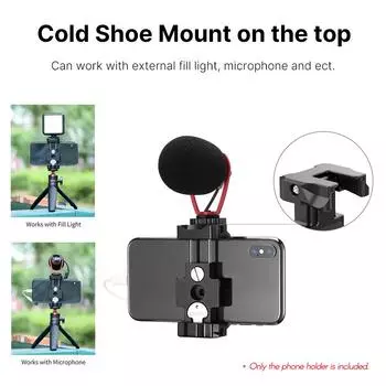 Ulanzi ST-15 2-в-1 Arca-Swiss быстросъемная пластина складной держатель для телефона зажим из алюминиевого сплава с чёрный