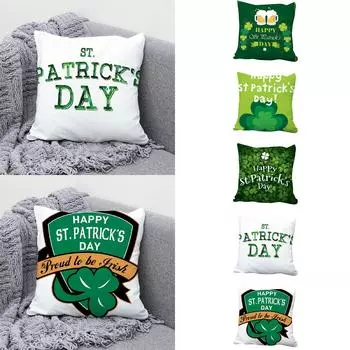 улица. Чехол на подушку из хлопка и льна ко Дню Святого Патрика, наволочка для дивана, домашний декор, 18 дюймов One Size