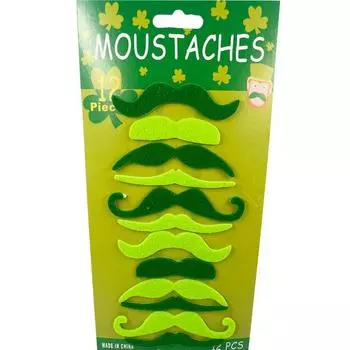 улица. День Святого Патрика Зеленые Усы Мини Мультяшная Ирландская Борода Самоклеящиеся Аксессуары Для Косплея Праздничный Декор Для Вечеринки