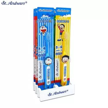 улица. Детская зубная щетка Эндрю (Дораэмон) Дети 3–6 лет, пакет 5 + 1 бесплатно