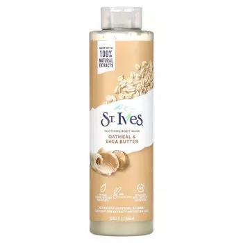 улица. Ives, Успокаивающий гель для душа, овсянка и масло ши, 22 жидких унции (650 мл)