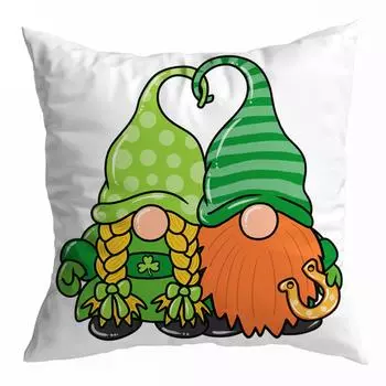 улица. Льняной чехол ко Дню Святого Патрика, декоративный чехол для подушки в честь ирландского праздника One Size