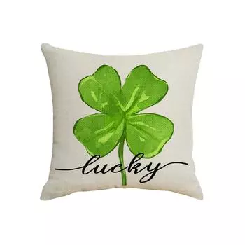 улица. Подушка ко Дню Святого Патрика Зеленая наволочка для дивана с украшением на талию One Size