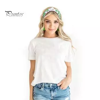 улица. Повязка на голову ко Дню Патрика, инкрустированная стразами, обруч для волос, ирландские аксессуары для волос с узелками на удачу, праздничный подарок на праздник зелёный