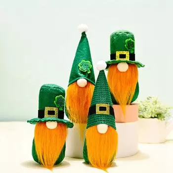 улица. Украшение на день Святого Патрика, подарок на ирландский день, фестиваль зеленого листа, кукла, кулон, модель D, круглая шляпа, темно-зеленый