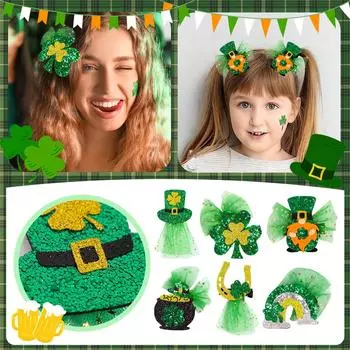 улица. Заколка для волос Святого Патрика, красивая заколка для волос, праздничный головной убор, аксессуар для волос, женская и детская заколка для волос One Size