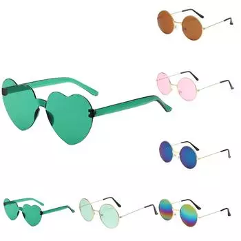 улица. Зеленые очки ко Дню Святого Патрика Бокалы с четырьмя листами Новые ирландские праздничные очки One Size