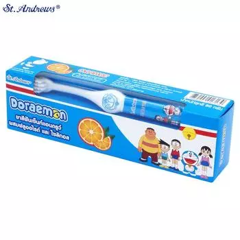 улица. Зубная паста Andrews Doraemon с ароматом апельсина 80 г и зубная щетка - Тайский
