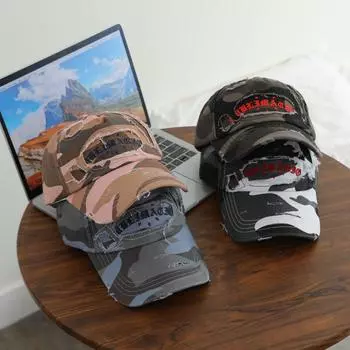 Уличная американская винтажная камуфляжная бейсболка женская весна-лето универсальная кепка с вышивкой на санскрите летняя парная мужская M56-58cm