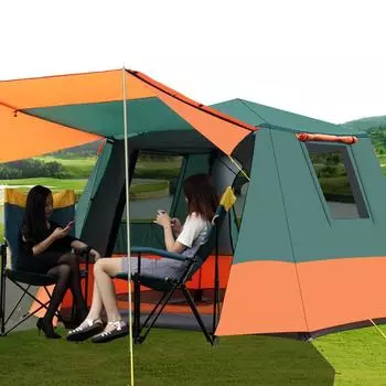 Уличная автоматическая весенняя палатка для кемпинга, навес, интегрированная палатка для кемпинга, 4-6 человек, непромокаемая автоматическая палатка 240X210X175cm