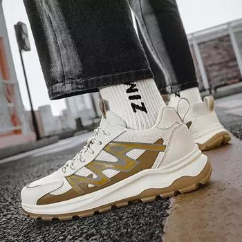 Уличная беговая мужская резиновая повседневная спортивная обувь размер 39-44 мужская удобная дышащая теплая шнурованная мужская высококачественная обувь для ходьбы 39 покинуть белый