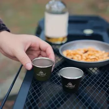 Уличная чашка для кемпинга, нержавеющая штабелируемая кружка с полированной поверхностью из нержавеющей стали, кружка для чая, пива, кофе, молока, портативная чашка хаки