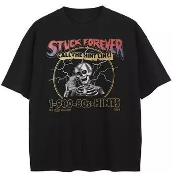 Уличная черная футболка с рисунком скелета, хлопковые топы унисекс, футболки, летняя футболка с короткими рукавами M чёрный