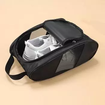 Уличная деловая водонепроницаемая сумка для кроссовок, сетчатая дышащая мужская и женская сумка для хранения футбольной обуви чёрный