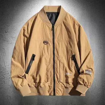 Уличная функциональная бейсбольная куртка в стиле хип-хоп с несколькими карманами, мужская модная свободная повседневная куртка для пар M белый