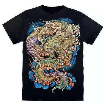Уличная футболка Fly Dragon 3D для мужчин и женщин, топ с принтом, повседневные футболки для пар в стиле панк, футболка с круглым вырезом и коротким рукавом