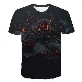 Уличная футболка с 3D животным, мужские футболки с 3D принтом, забавные мужские повседневные топы в стиле хип-хоп с круглым вырезом и короткими рукавами S