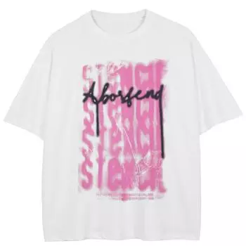 Уличная футболка с буквами и графикой, хлопковые топы унисекс, футболки, летняя футболка с короткими рукавами M белый