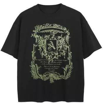 Уличная футболка с буквенным рисунком, черная футболка, хлопковые топы унисекс, футболки, летняя футболка с короткими рукавами M чёрный