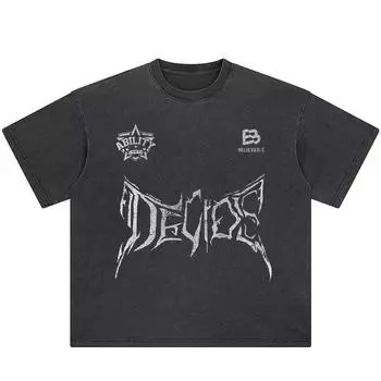 Уличная футболка с буквенным рисунком, хлопковая черная футболка, топы унисекс, футболки, летняя футболка с короткими рукавами S чёрный