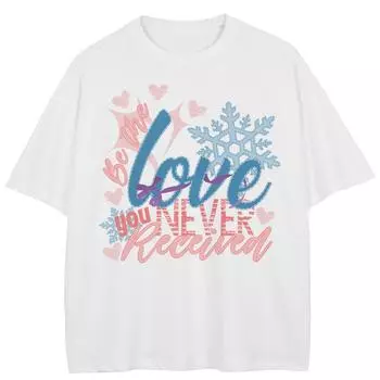 Уличная футболка с рисунком снежинки, хлопковые топы унисекс, футболки, летняя футболка с короткими рукавами M белый