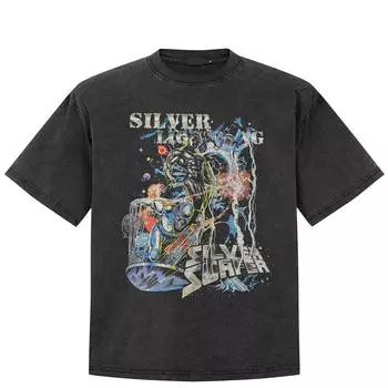 Уличная футболка с забавным графическим принтом, хлопковая стираная черная футболка, унисекс, топы, футболки, свободные футболки с короткими рукавами S чёрный