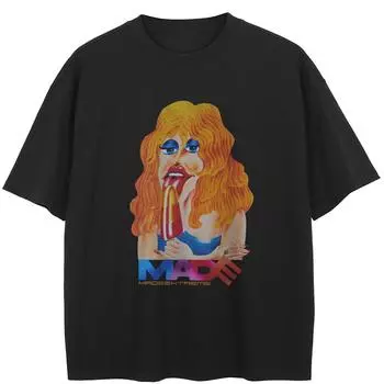 Уличная футболка с забавным рисунком, хлопковая футболка, топы унисекс, футболки, летняя футболка с короткими рукавами M