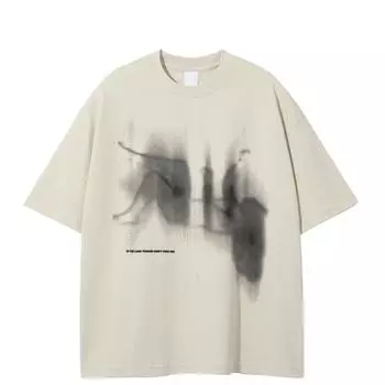 Уличная футболка с забавным рисунком, хлопковая футболка, топы унисекс, футболки, летняя футболка с короткими рукавами S хаки