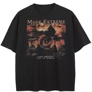 Уличная футболка с забавным рисунком, хлопковые топы унисекс, футболки, летняя футболка с короткими рукавами M чёрный