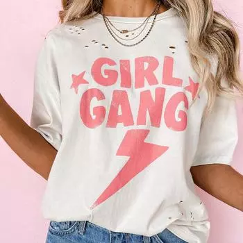 Уличная футболка Y2k с буквенным принтом, женская винтажная свободная полая повседневная футболка S белый