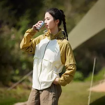 Уличная горная одежда для мужчин и женщин со съемным рукавом UPF50 + защита от ультрафиолета, тонкая солнцезащитная одежда для пар M синий