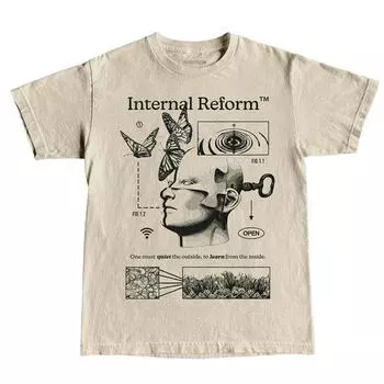 Уличная готическая темная трендовая индивидуальность с абстрактным принтом, мягкая футболка из чистого хлопка, мужская свободная женская футболка с короткими рукавами S