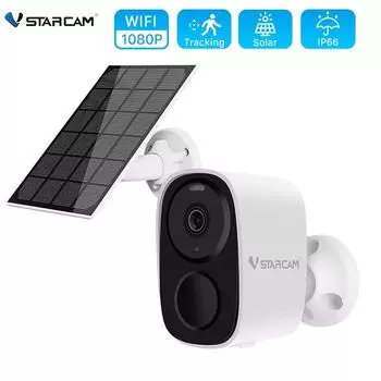 Уличная камера с солнечной панелью 1080P, 2 МП, перезаряжаемая батарея, Wi-Fi камера, видео ночного видения, камера видеонаблюдения, PTZ-камера видеонаблюдения