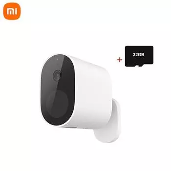 Уличная камера Xiaomi, версия с аккумулятором, IP-камера HD 1080P, WDR, умное ночное видение, 130, широкий обзор, водонепроницаемая, IP65 для Mijia 32G TF
