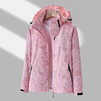 Куртка для активного отдыха женская однослойная ветрозащитная водонепроницаемая куртка с капюшоном дышащая спортивная беговая походная куртка плюс размер XXXXL белый