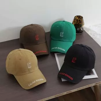 Уличная кепка-бейсболка с вышивкой букв, модная, универсальная, для мужчин, с мягким верхом и защитой от солнца M56-58cm хаки