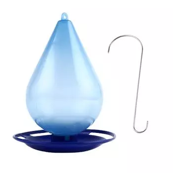 Уличная кормушка для птиц в форме капли воды, пластиковая подвесная кормушка для птиц для сада