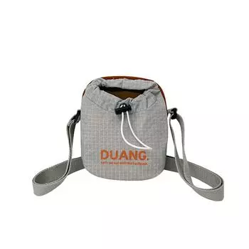 Уличная легкая сумка кроссбоди, сумка для мобильного телефона, унисекс, сумка на плечо с кулиской серый