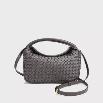 Уличная мода 2024 года, сумка через плечо из коровьей кожи ручной работы с отделкой ромбами 25x14x8cm