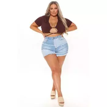 Уличная мода, хипстерские, мохнатые женские легкие джинсовые шорты S синий