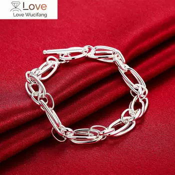 Уличная мода изысканный креативный круглый браслет из стерлингового серебра 925 пробы для женщин ювелирные изделия свадебные аксессуары подарки на вечеринку