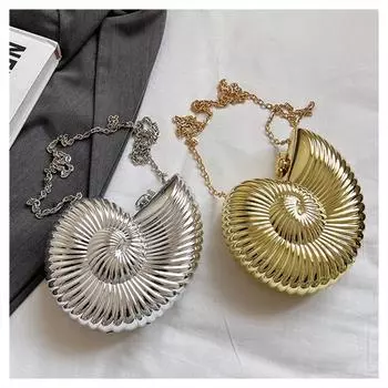 Уличная модная сумка-цепочка, персонализированная сумка через плечо Conch, новая женская сумка 2024 года, простая сумка через плечо